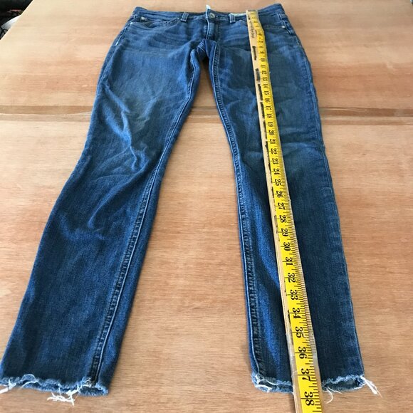 Rag & Bone Cate Mid Rise Skinny Jeans Women 27 Blue Raw Hem Medium Wash Stretch - Picture 5 of 13